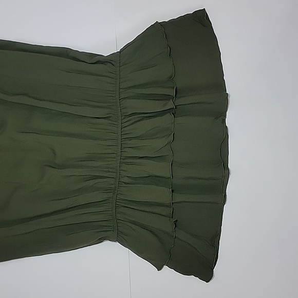 Express Olive Green Ruffle Tank Top / M. - Picture 7 of 9